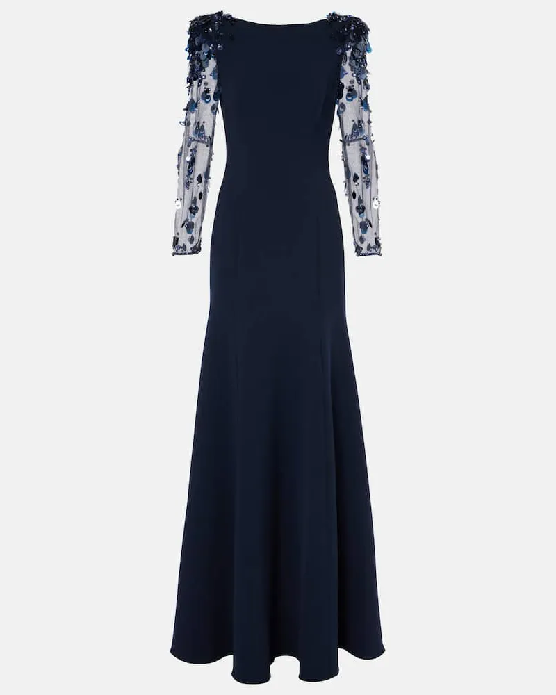 Jenny Packham Verzierte Robe Midnight Blau