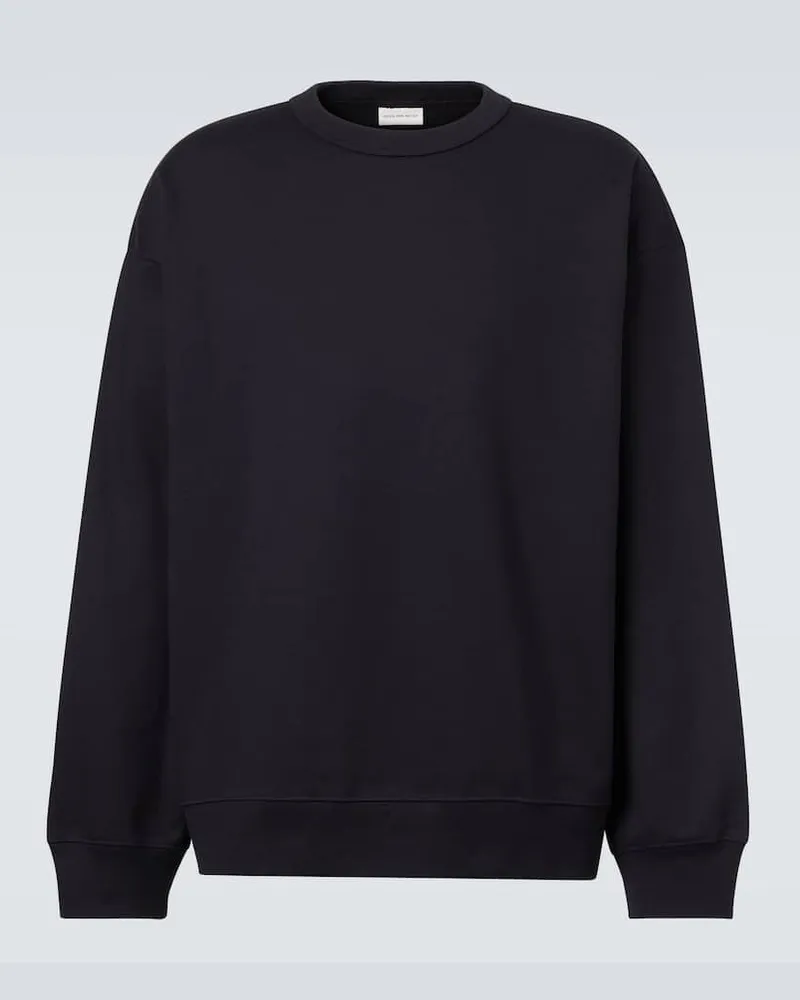 Dries van Noten Sweatshirt aus Baumwoll-Jersey Blau