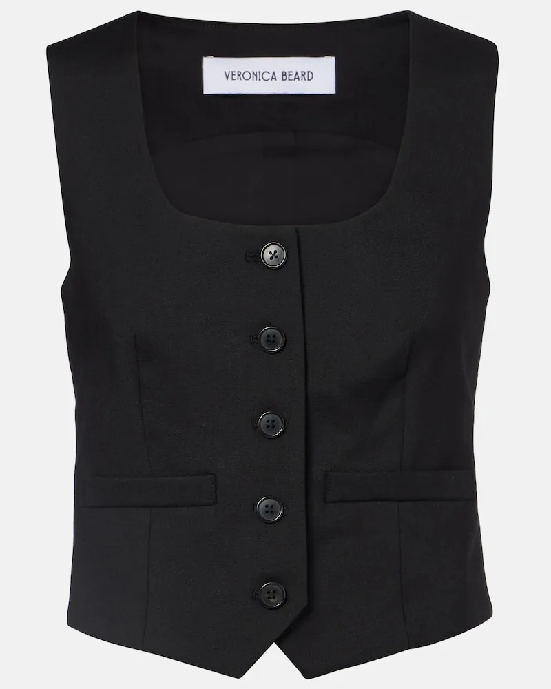 Veronica Beard Weste Morris aus Wolle Schwarz