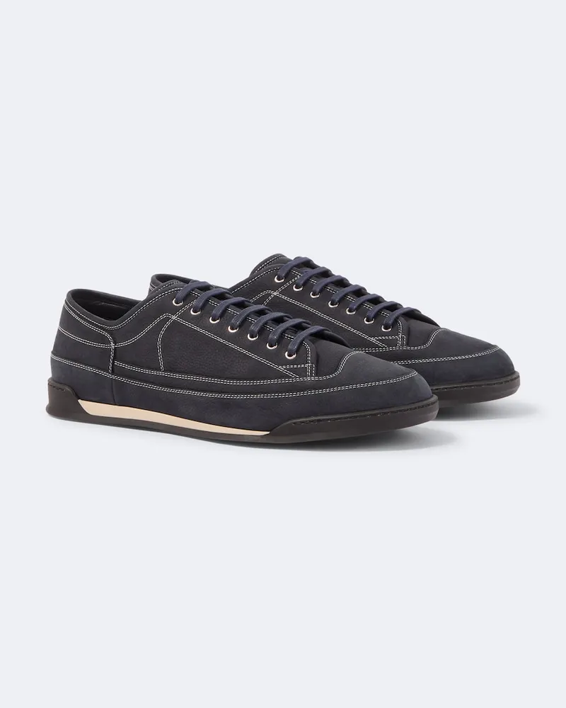 John Lobb Low-Top-Sneakers aus Leder Blau