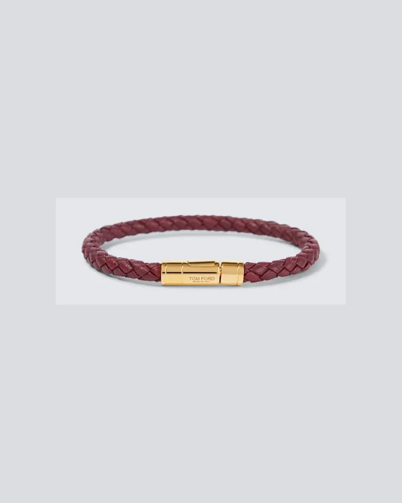 Tom Ford Armband aus Leder Burgund