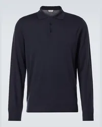 Canali Polopullover aus Kaschmir Blau