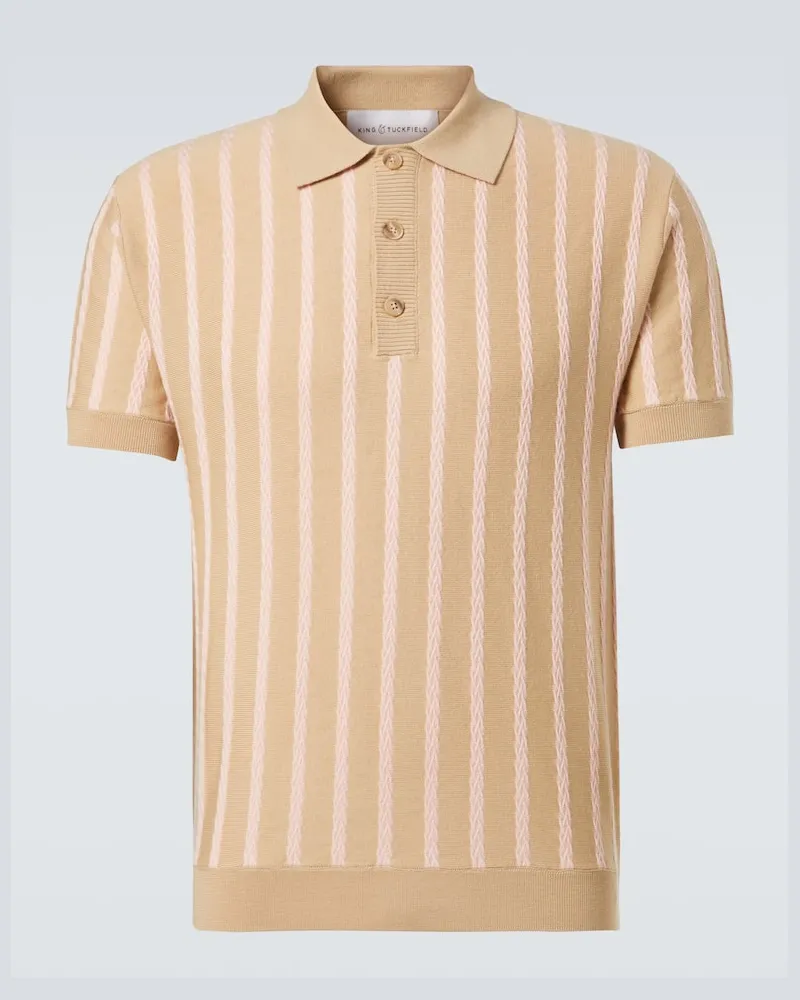 King & Tuckfield Polohemd aus Wolle Beige