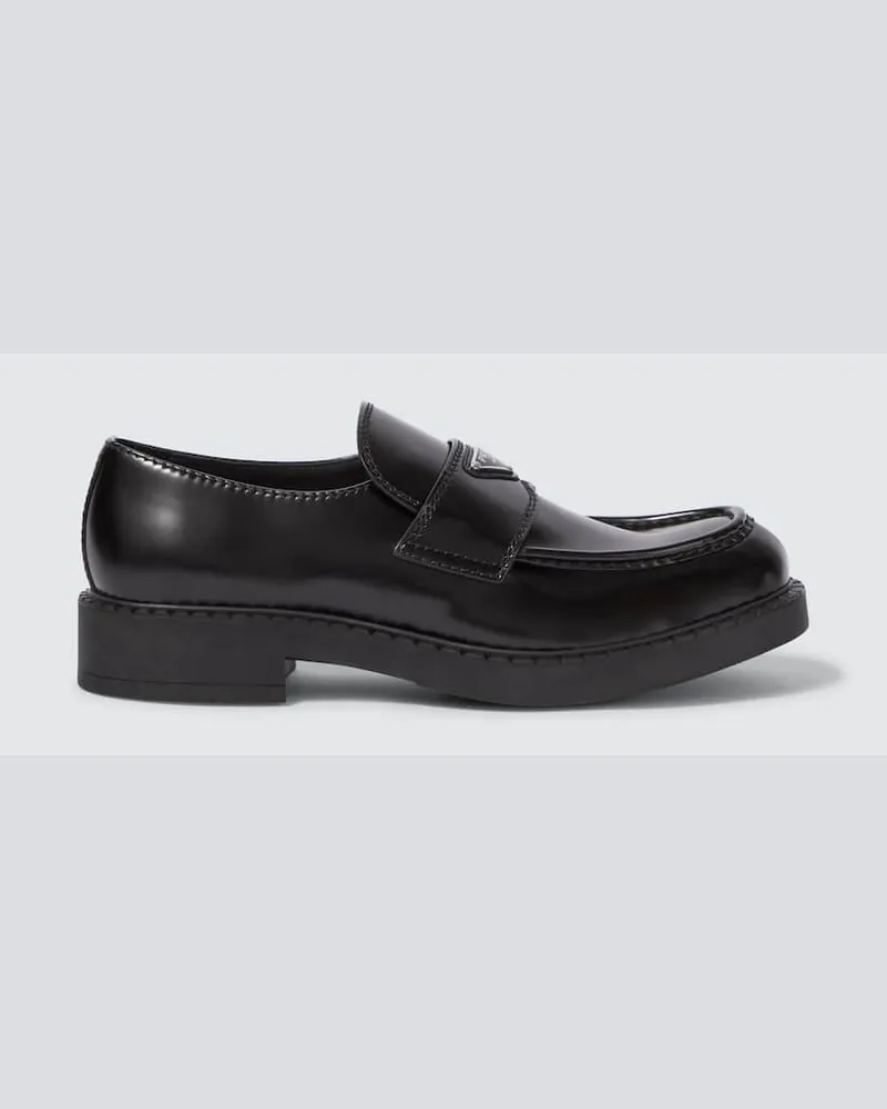 Prada Loafers Chocolate aus Leder Schwarz