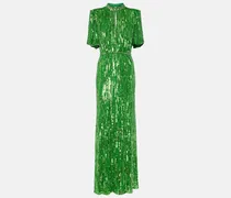 Robe Viola mit Pailletten