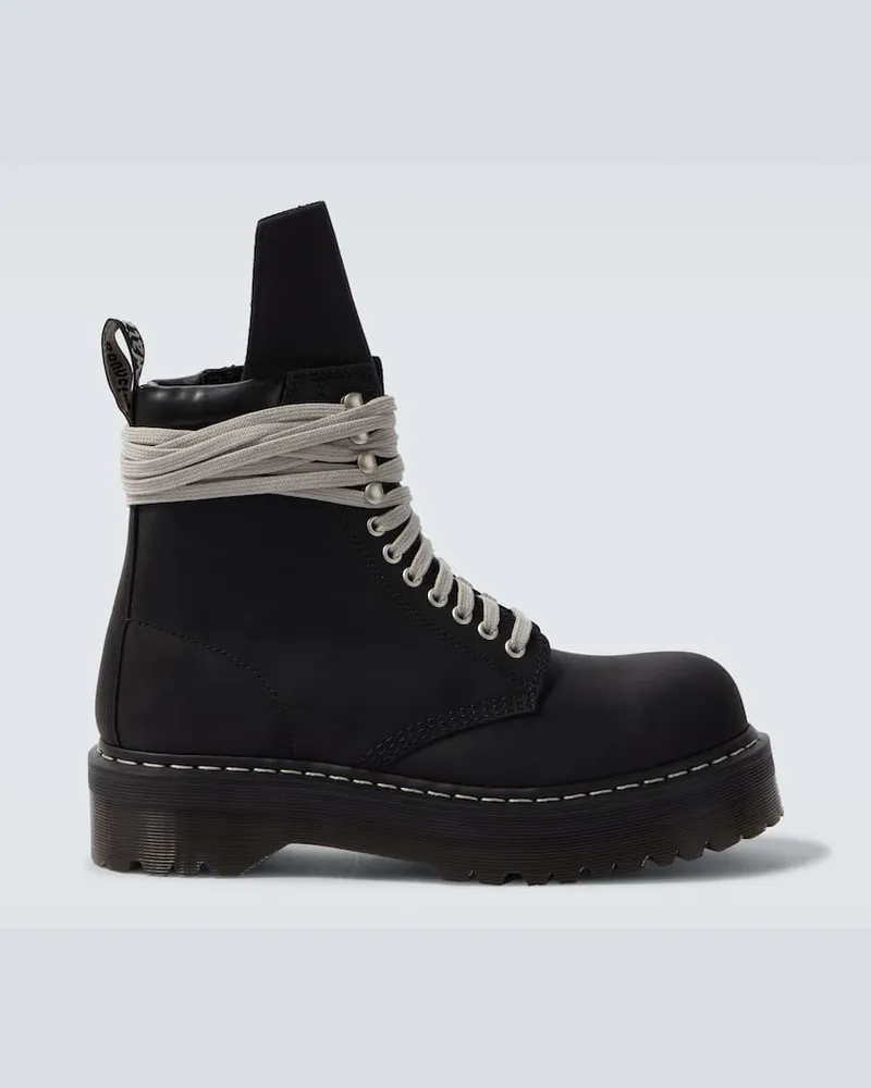 Rick Owens X Dr. Martens Schnürstiefel aus Leder Schwarz