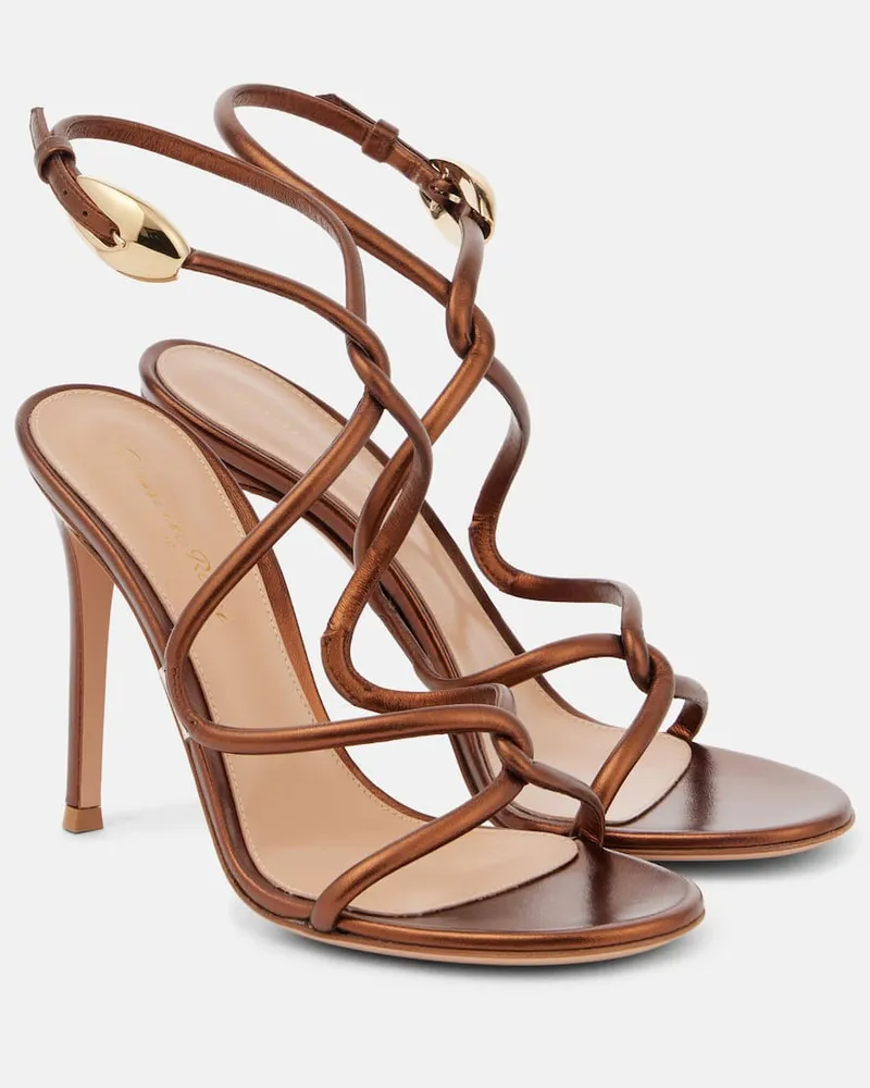 Gianvito Rossi Sandalen 105 aus Leder Braun