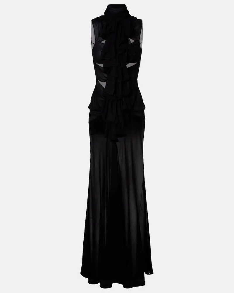 Alaïa AlaÃ¯a Robe aus Jersey Schwarz