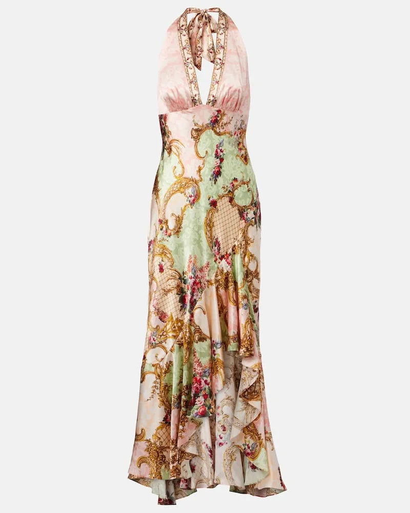 Camilla Maxikleid Queens Quarters aus Seide Multicolor