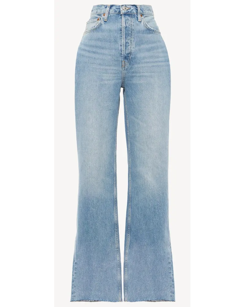 RE/DONE High-Rise Wide-Leg Jeans Blau