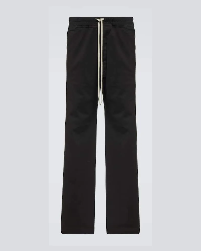 Rick Owens Gerade Hose Pusher aus Baumwoll-Canvas Schwarz