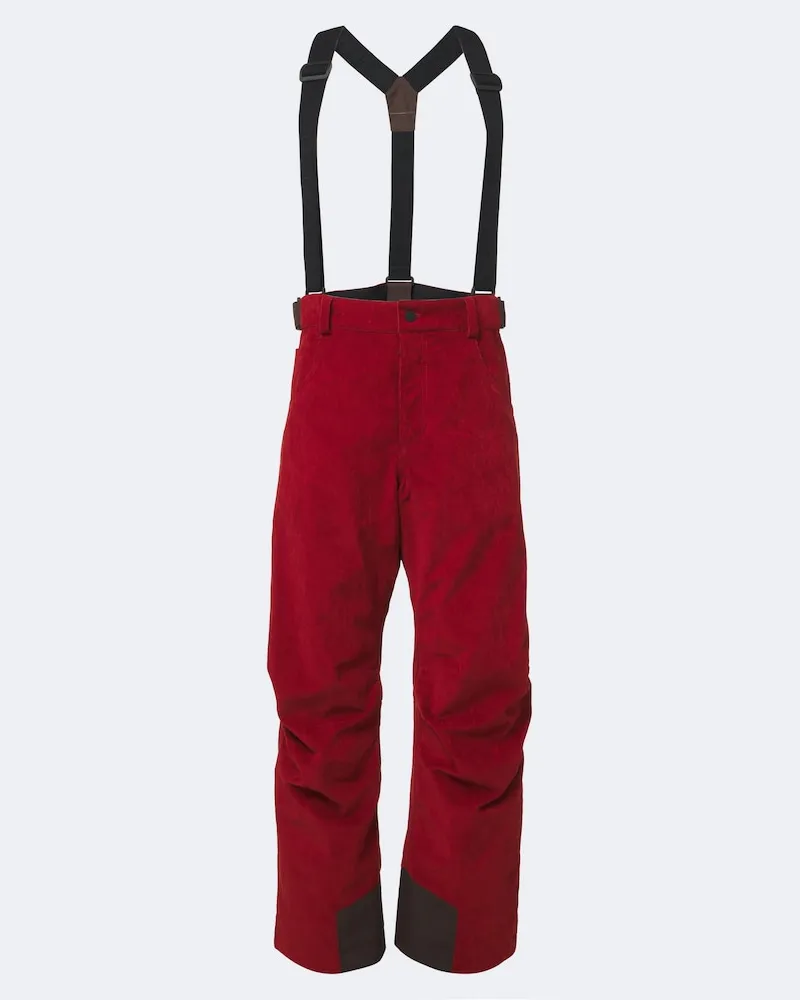 Moncler Skihose aus Baumwoll-Cord Rot