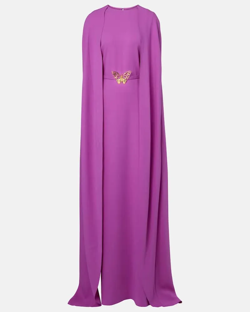 Oscar de la Renta Robe aus einem Seidengemisch Violett