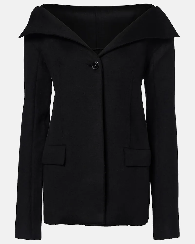 Totême Jacke aus Wolle Schwarz