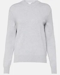 Bottega Veneta Pullover aus Kaschmir mit Leder Grau