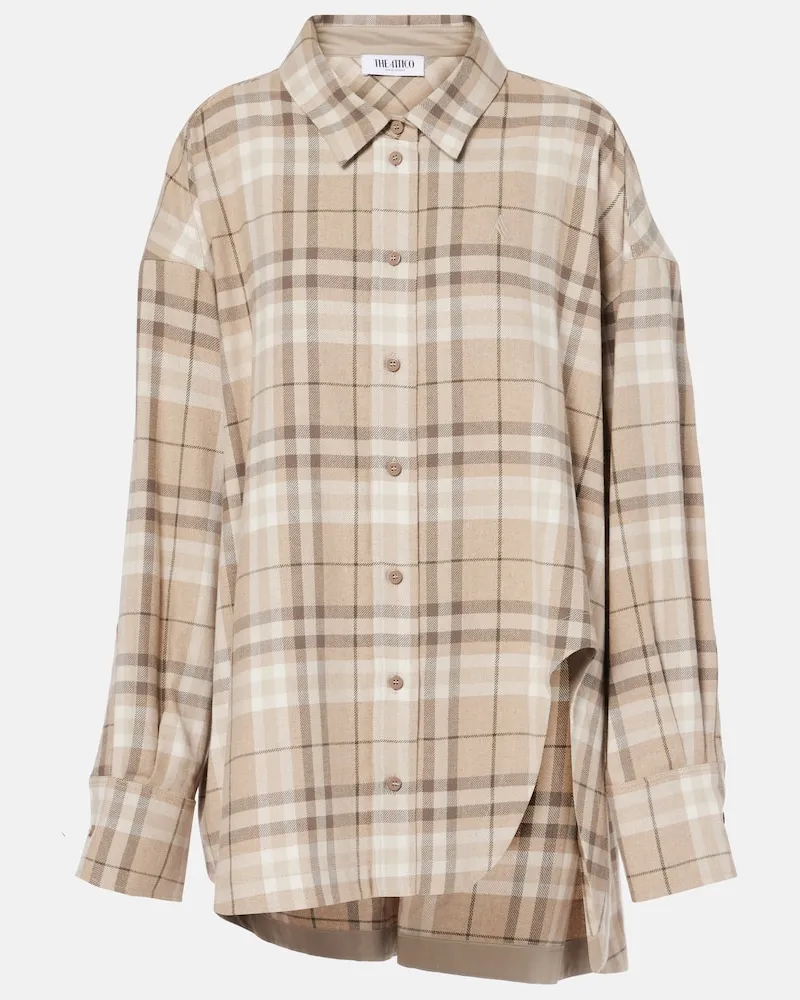 ATTICO Hemd aus einem Baumwollgemisch Beige