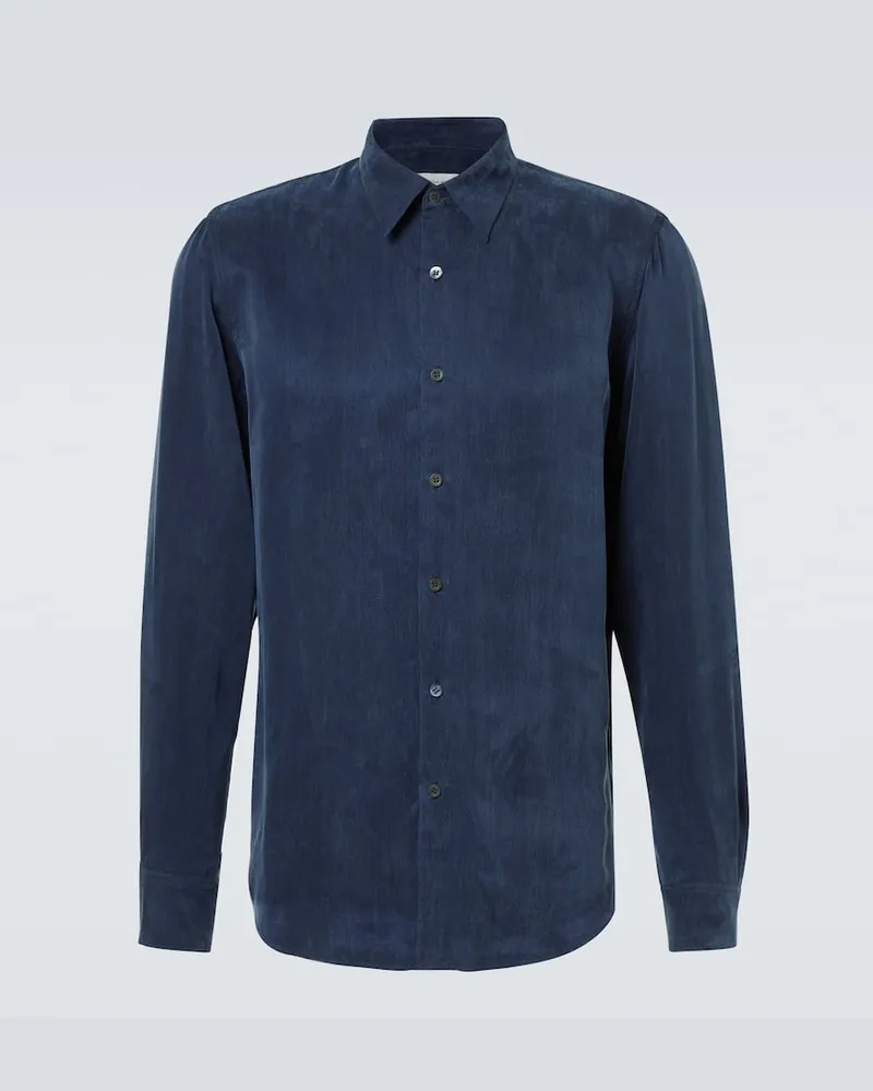 Dries van Noten Oversize-Hemd Blau