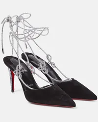 Christian Louboutin Verzierte Pumps Astrid Lace Strassita 85 Schwarz