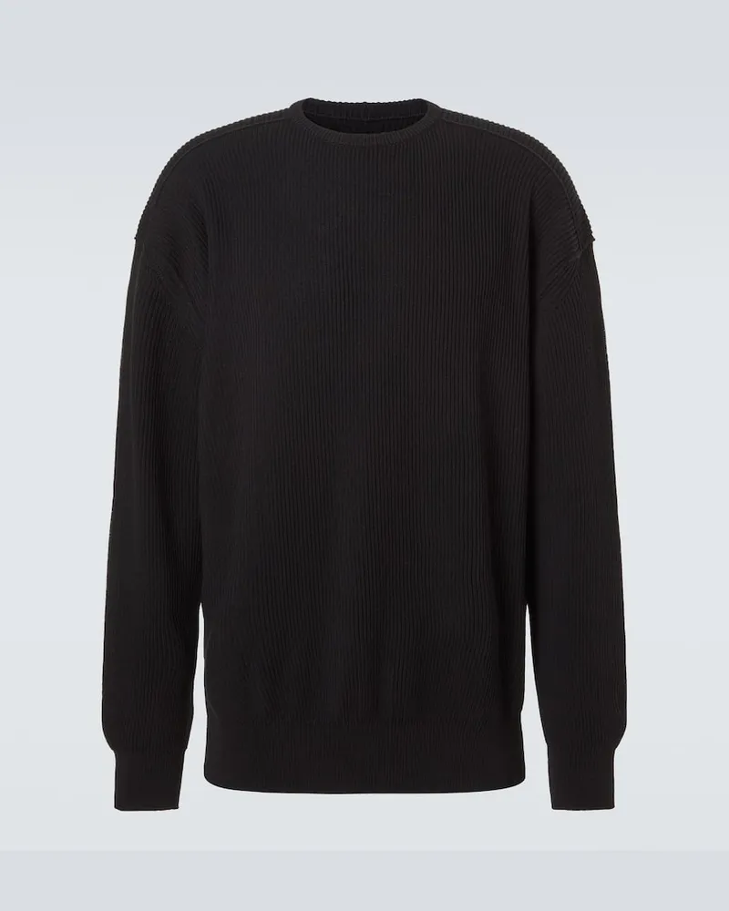 Rick Owens Pullover Jumbo LS aus Schurwolle Schwarz
