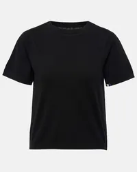 extreme cashmere T-Shirt Tina aus Baumwolle und Kaschmir Schwarz