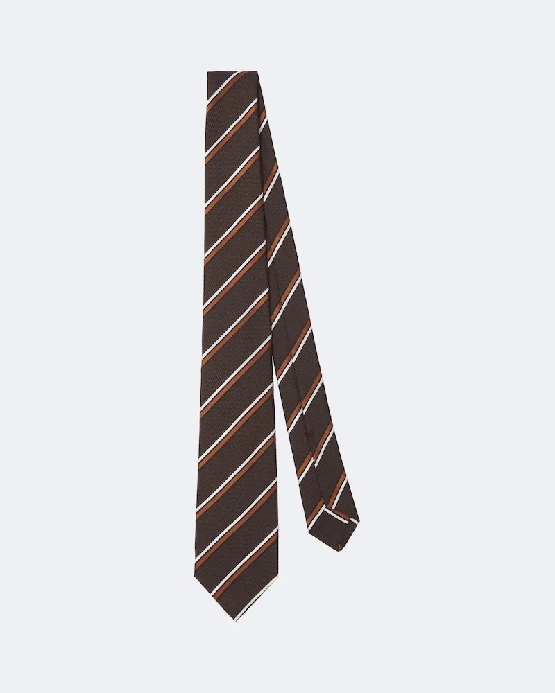 Kiton Krawatte aus Seide Braun