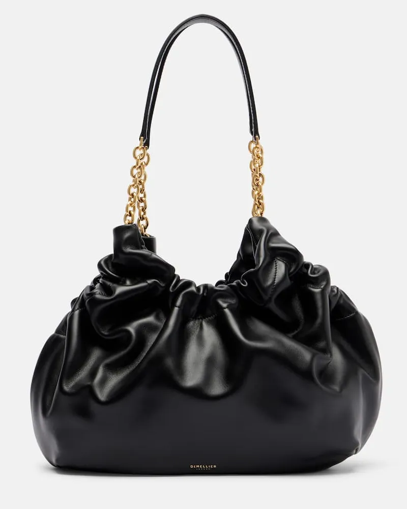 DeMELLIER Schultertasche Miami aus Leder Schwarz
