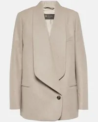 Loro Piana Jacke Sheri aus Schurwolle und Kaschmir Beige