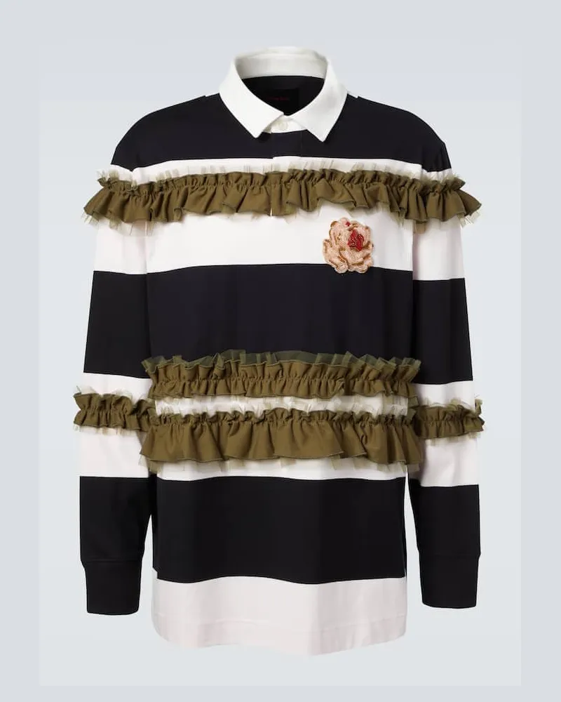 Simone Rocha Rugby Shirt aus Baumwolle Schwarz