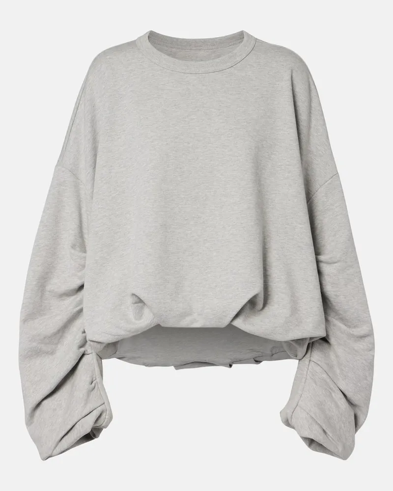 Dries van Noten Sweatshirt aus Baumwoll-Jersey Grau