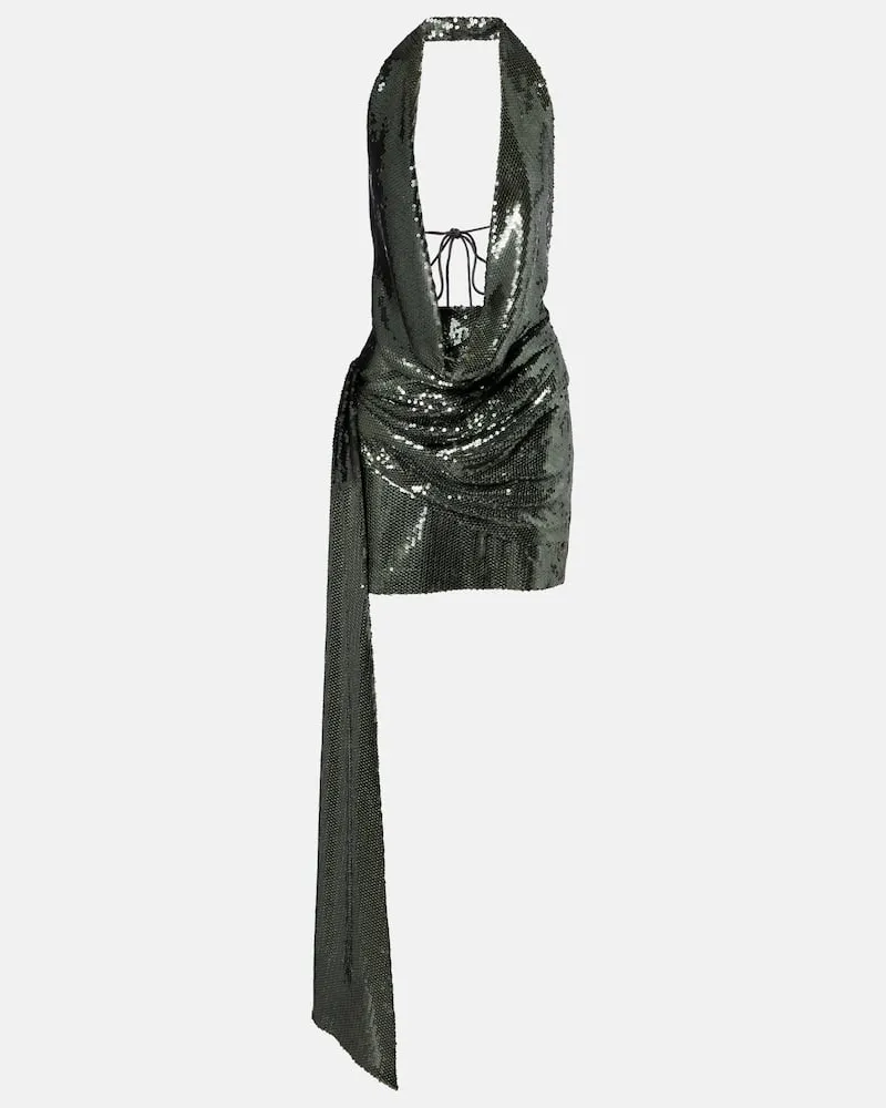 Alex Perry Minikleid mit Pailletten Grün