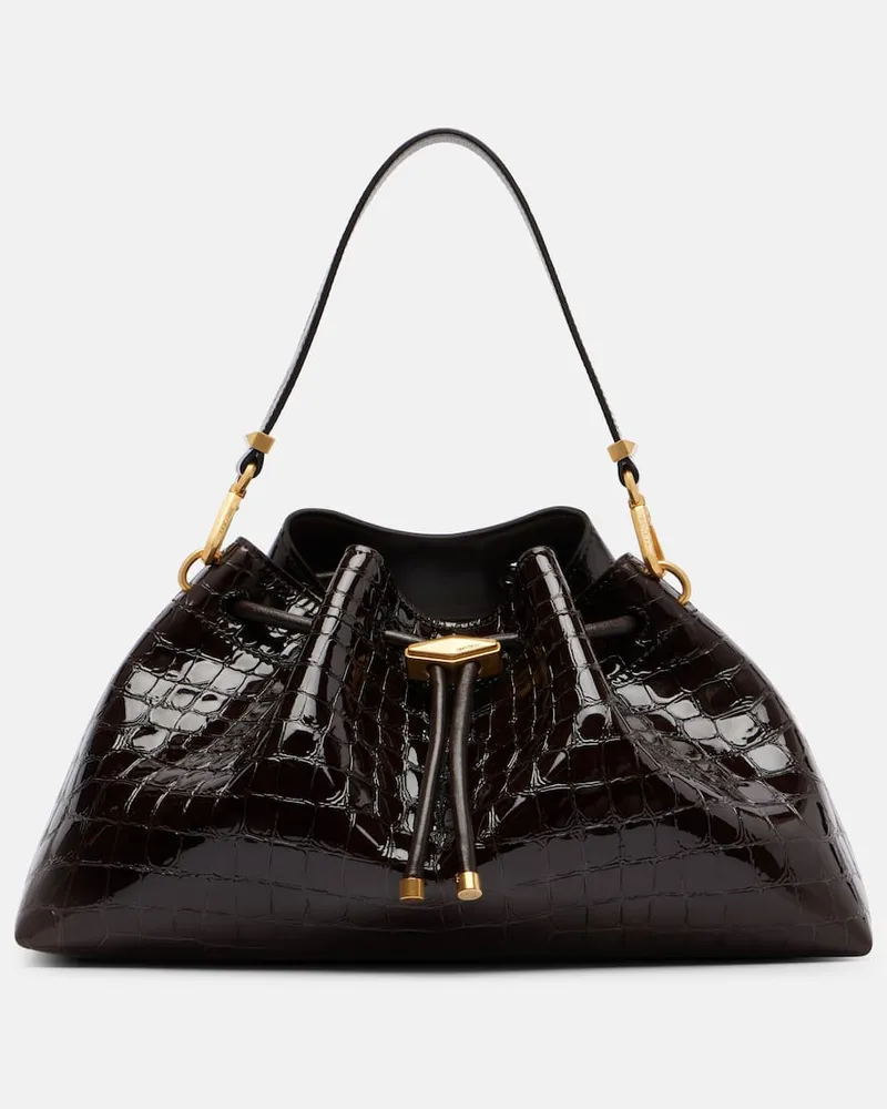 Jimmy Choo Tote Bag Cinch Medium aus Leder Braun