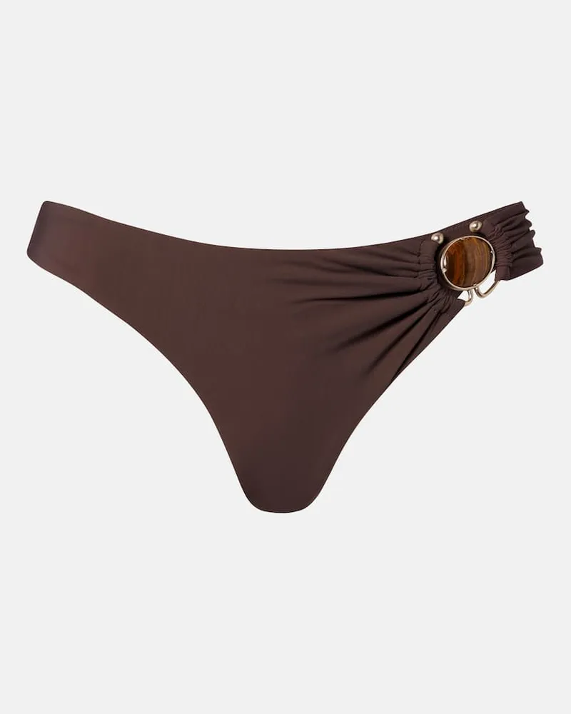 Christopher Esber Verziertes Bikini-Höschen Braun
