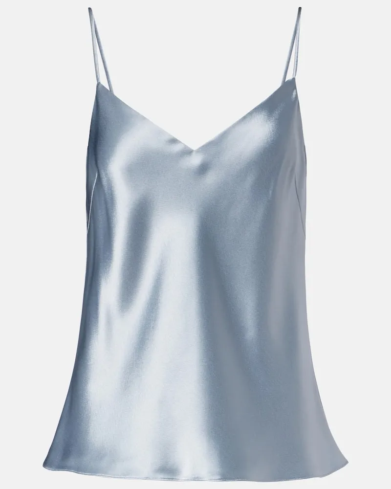 GALVAN Top Ischia aus Satin Blau