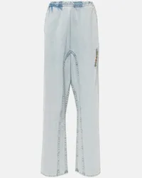 Y/PROJECT Wide-Leg Jeans Blau