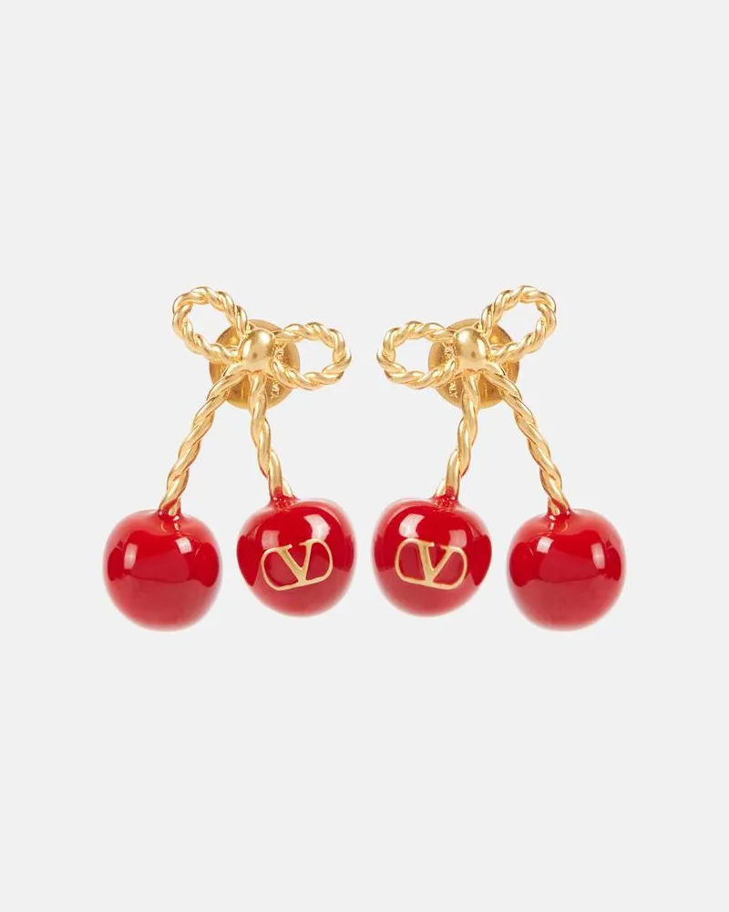 Valentino Garavani Ohrringe Chez Valentino Cherryfic Rot