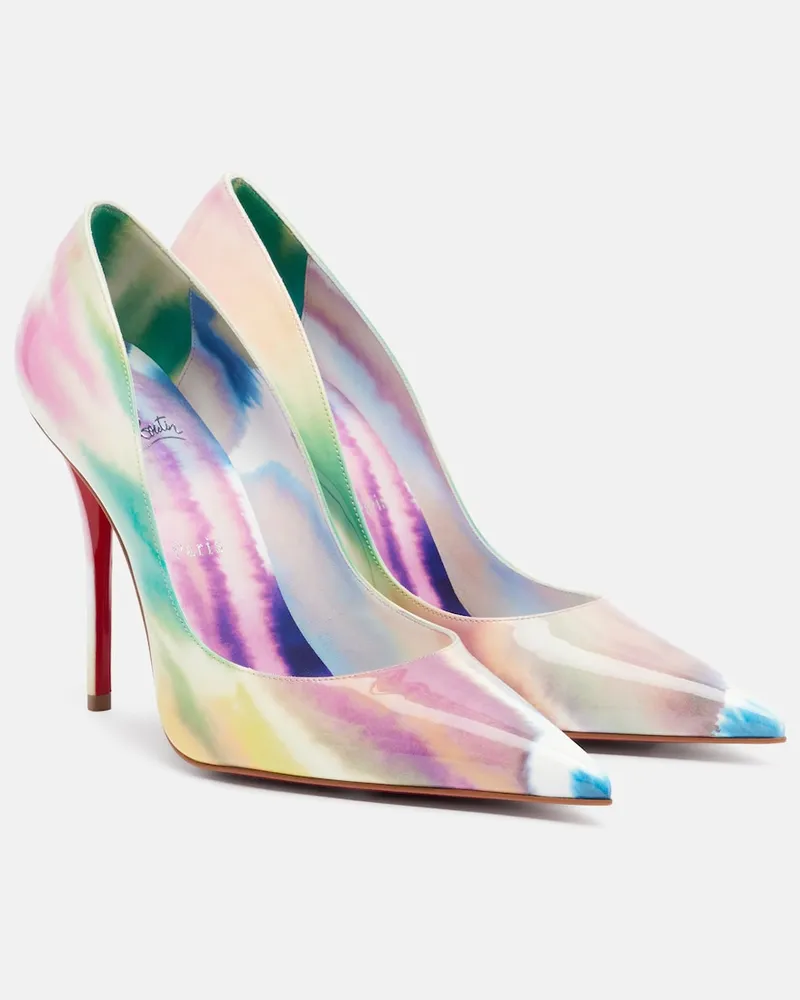 Christian Louboutin Bedruckte Pumps Miss Z aus Lackleder Multicolor