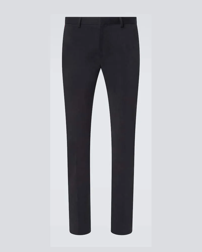 Ermenegildo Zegna Mid-Rise-Chinohose Winter aus Baumwolle Schwarz