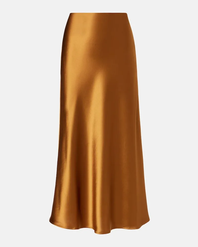 GALVAN Slipskirt Valletta aus Satin Braun