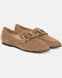 TOD'S Loafers Kate aus Veloursleder Beige