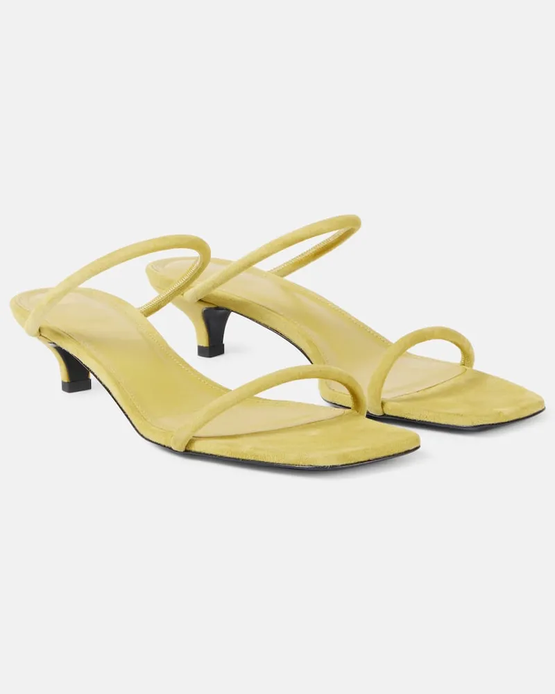 Totême Sandalen The Minimalist 35 aus Veloursleder Grã¼n