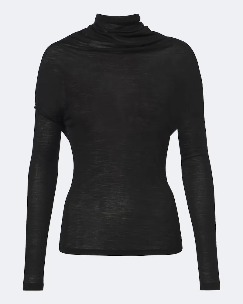 Victoria Beckham Slipkleid aus Satin mit Spitze Schwarz