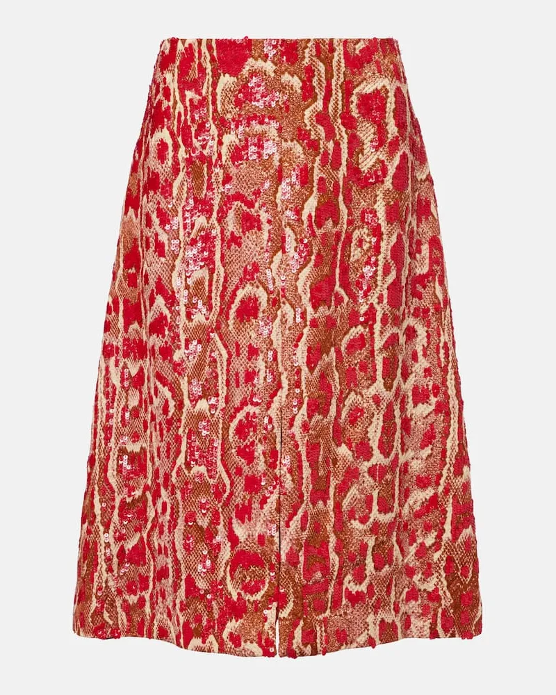 Dries van Noten Verzierter Midirock Shera Multicolor