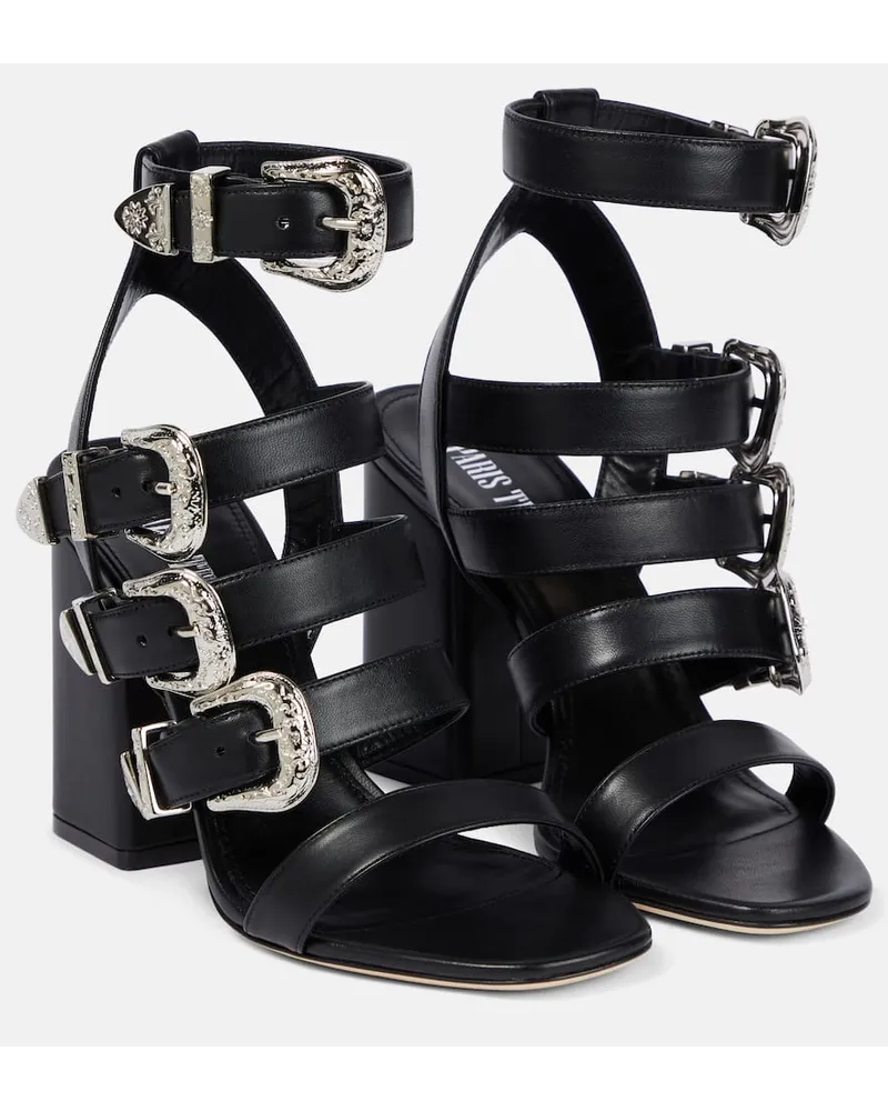 Paris Texas Sandalen Tessa aus Leder Schwarz