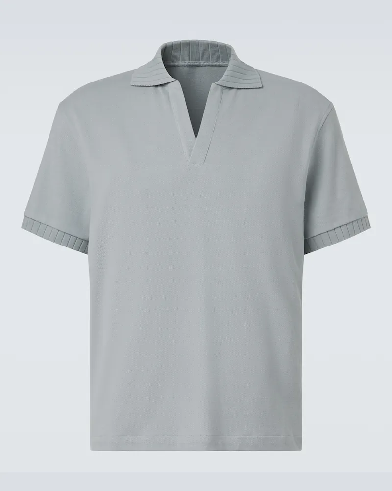 Stoffa Stòffa Polohemd aus Baumwolle Blau