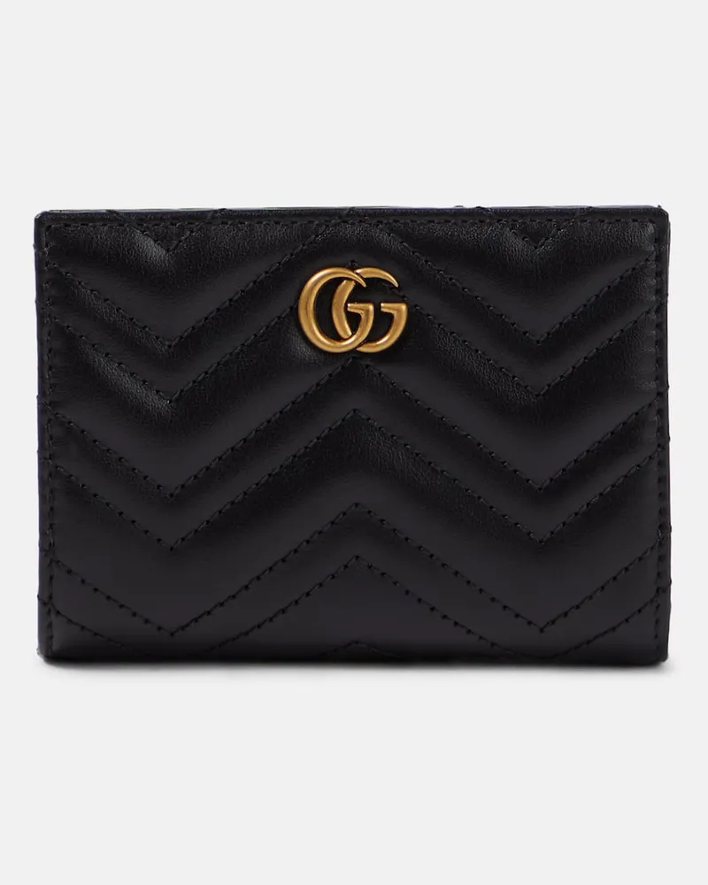 Gucci Portemonnaie GG Marmont aus Leder Schwarz