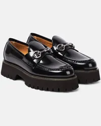 Gucci Loafers Sylke Horsebit aus Leder Schwarz