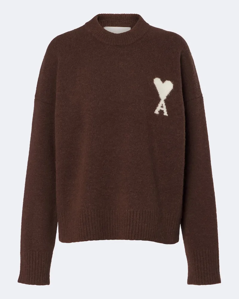 AMI Paris Pullover Ami De Coeur Braun