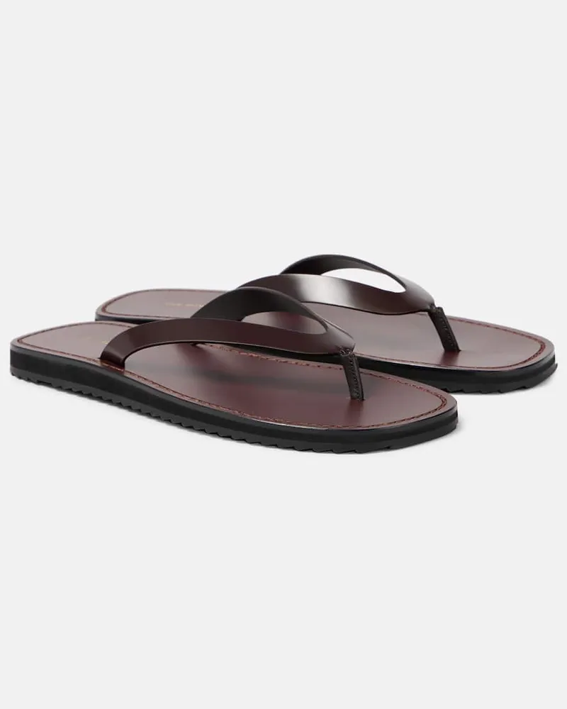 The Row Sandalen City aus Leder Burgunderrot