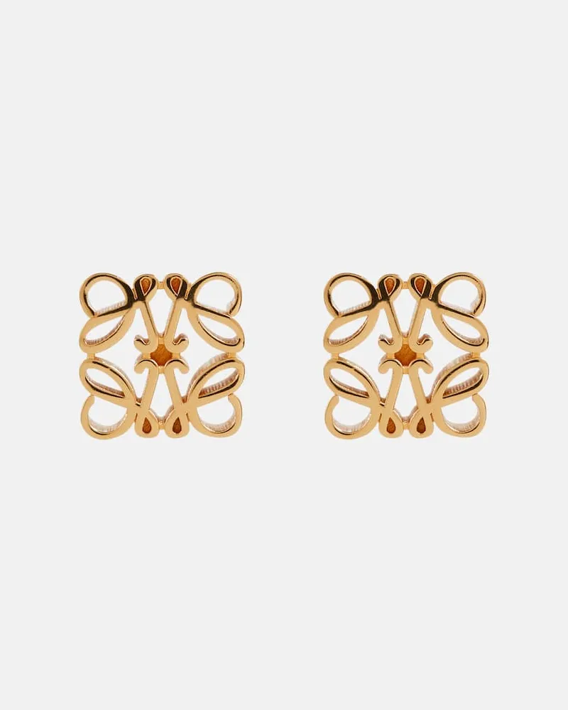 Loewe Ohrringe Anagram aus Sterlingsilber, 24kt vergoldet Gold