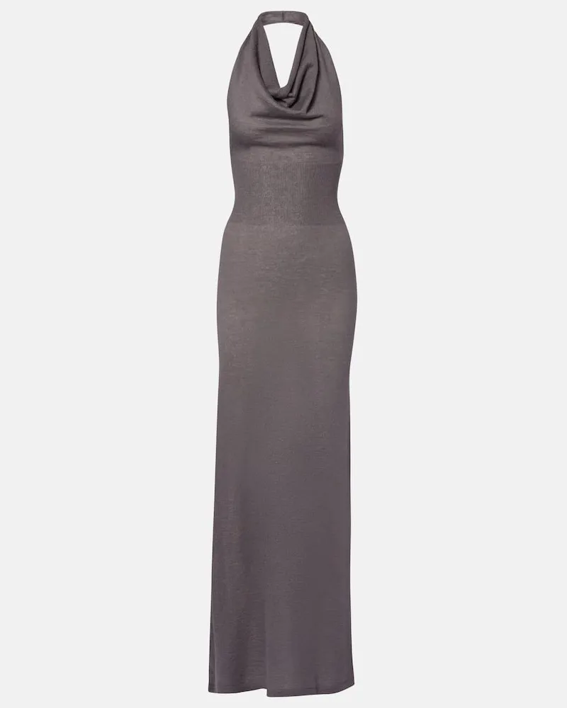 Aya Muse Maxikleid Reed Grau